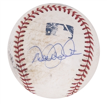 Derek Jeter Signed OML Baseball with Evidence of Use (PSA/DNA)